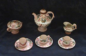 Italian Pottery Demitasse Set
