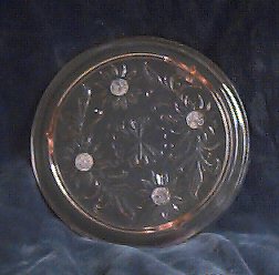 Sunflower Depression Glass Cake Plate